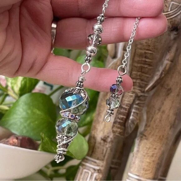Handmade Faceted Crystal Dowsing Pendulum, Metaphysical, Chakra Energy Healing - Picture 5 of 9